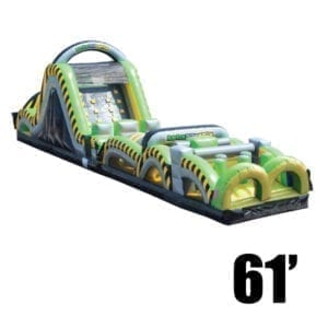 toxic rush 61' inflatable obstacle course party rental Michigan