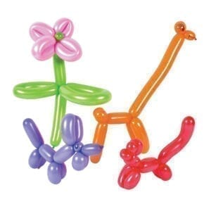 Balloon twisters twisting in michigan kids entertainment party rentals