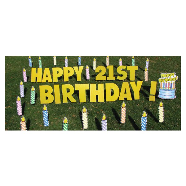 candles yard greetings yard cards lawn signs happy birthday party rentals michigan