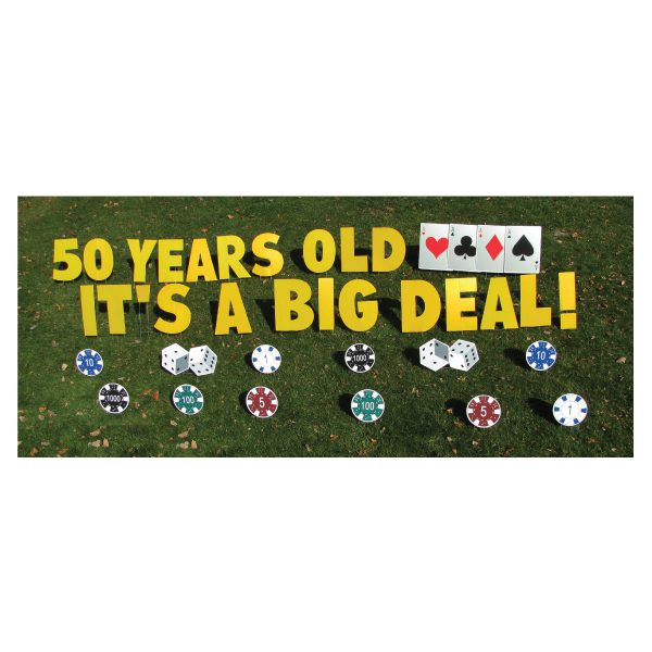 casino yard greetings yard cards lawn signs happy birthday party rentals michigan