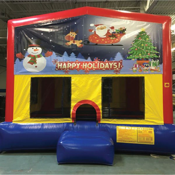 Happy Holidays Christmas inflatable bounce house party rentals michigan