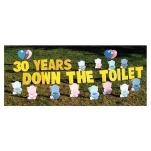 toilet yard greetings rental michigan lawn signs happy birthday yard cards
