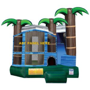 bounce house slide combo tropical inflatable party rentals Michigan 2